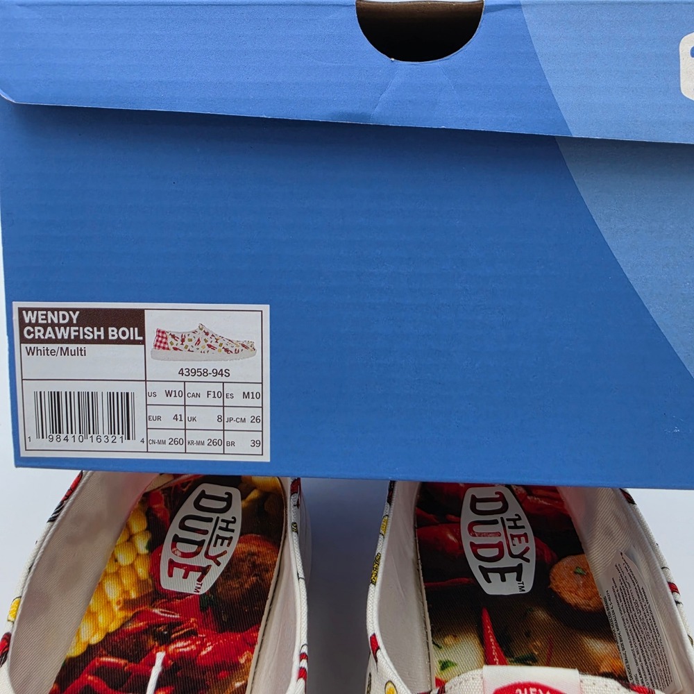 Hey Dude Wendy Women Crawfish Boil Lobster Gingham Shoes,Size W10 NWB - Picture 11 of 11